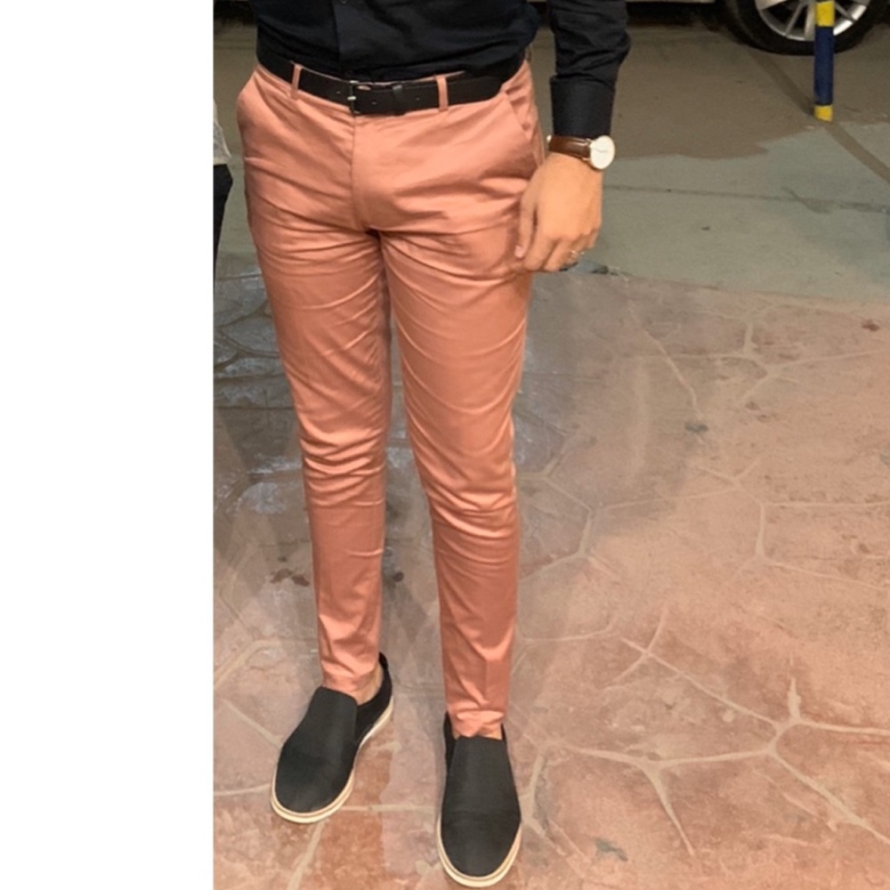 🎄SUPER SKINNY PANTS IN DUSTY PINK COTTON SATEEN🎄